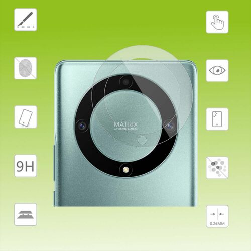 F�r Honor Magic 5 Lite 9H Back Kamera Schutz Hart Glas Transparent