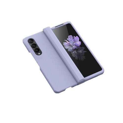 F�r Samsung Galaxy Z Fold4 Faltbare Skin Feel Schutzh�lle Lila Schutz Case Cover Etui Handy Tasche 