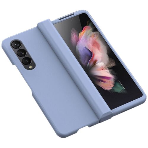 F�r Samsung Galaxy Z Fold4 Faltbare Skin Feel Schutzh�lle Hellblau Schutz Case Cover Etui Handy Tasche 