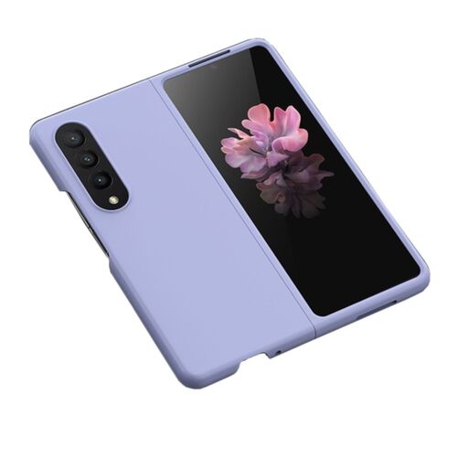 F�r Samsung Galaxy Z Fold4 Silikoncase TPU Skin Feel Schutzh�lle Lila Schutz Case Cover Etui Handy Tasche