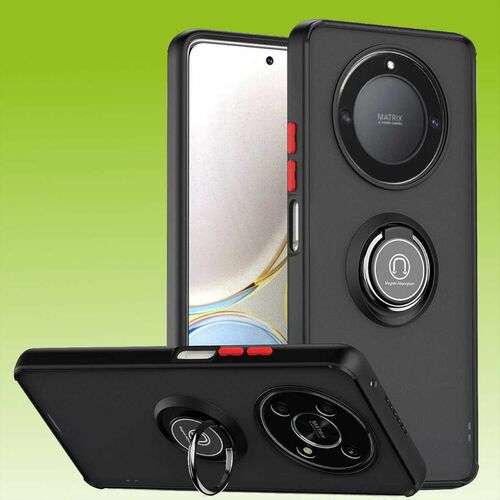 F�r Honor Magic 5 Lite / X9a TPU / PC Design Ring Magnet Cover Handy Tasche