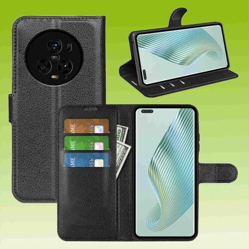 F�r Honor Magic 5 Pro Handy Tasche Wallet Premium Schutz H�lle Case Cover Etuis Neu Zubeh�r Schwarz