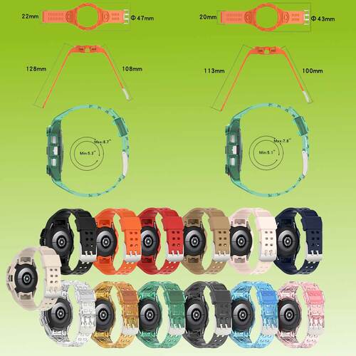 F�r Samsung Galaxy Watch 5 40mm /5 44mm/ 5 Pro 45mm Sport Silikon Band