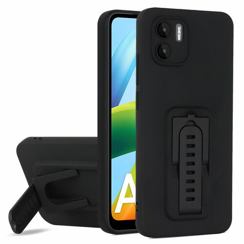 F�r Xiaomi Redmi A2 / A1 4G Gurt Halter + TPU Cover und Linsen Schutz Handy Tasche Etuis Schwarz