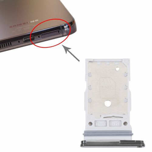 F�r Samsung Galaxy S23 / S23 Plus Tray Sim Karten Halter Adapter Ersatzteil Schwarz