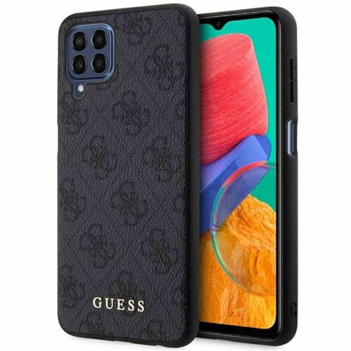 Guess 4G Metal Gold Logo Collection H�lle f�r Samsung Galaxy M33 Grau