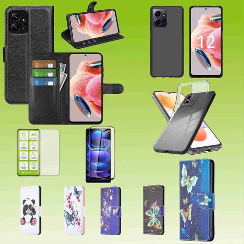F�r Xiaomi Redmi Note 12 4G Zubeh�r / Schutz Cover Handy Tasche Etuis TPU Case Schutz AUSWAHL