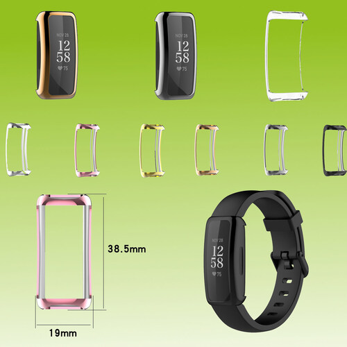 Full Coverage Electroplating TPU Watch Case Cover f�r Fitbit Inspire 3