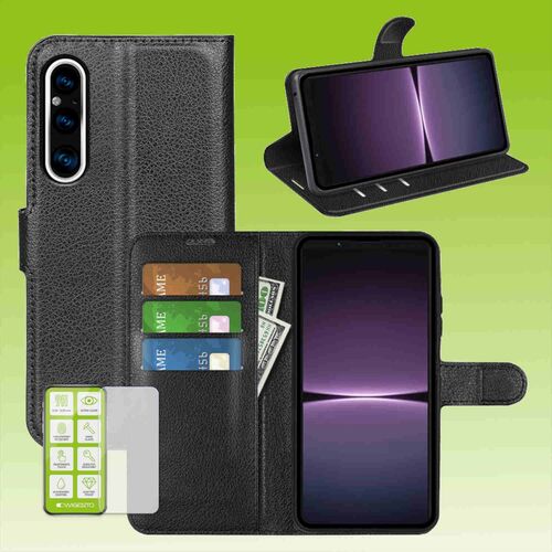F�r Sony Xperia 1 V 5. Generation Cover Handy Tasche Etuis TPU Hart Glas Panzer Folie AUSWAHL 