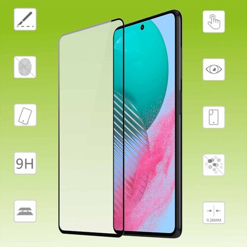 F�r Samsung Galaxy M54 5G 2x 3D Premium 0,3 mm H9 Hart Glas Schwarz Folie Schutz H�lle Zubeh�r Neu