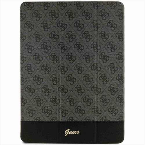 Guess 4G Stripe Allover Schutzh�lle Cover f�r Apple iPad Air 13 2024 / Pro 12.9 Schwarz