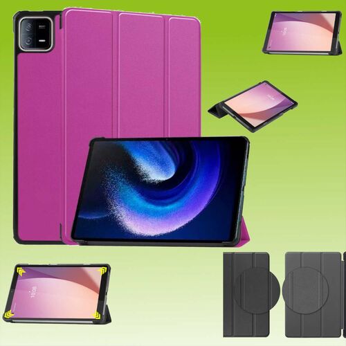 F�r Xiaomi Pad 6 / Pad 6 Pro 11 Zoll 3folt Wake UP Smart Cover Lila Tasche Etuis H�lle