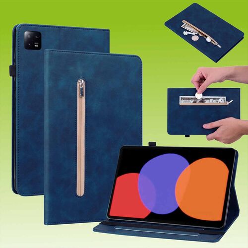 F�r Xiaomi Pad 6 / 6 Pro Kunstleder H�lle Rei�verschluss Tablet Tasche