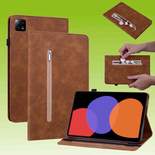 F�r Xiaomi Pad 6 / 6 Pro Kunstleder H�lle Rei�verschluss Tablet Tasche