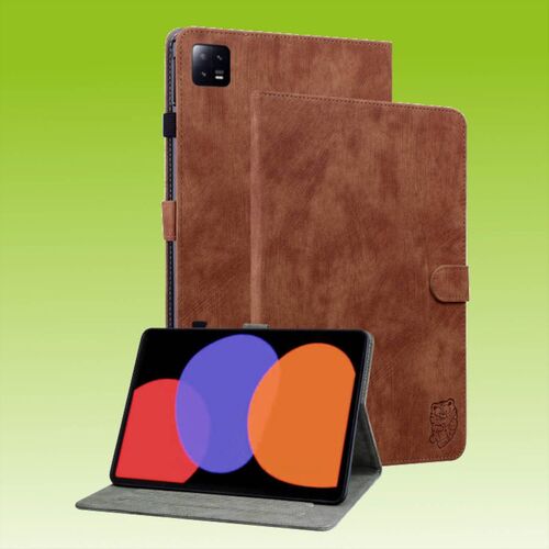 F�r Xiaomi Pad 6 / 6 Pro Kunstleder Sand Tiger Style Tablet Tasche