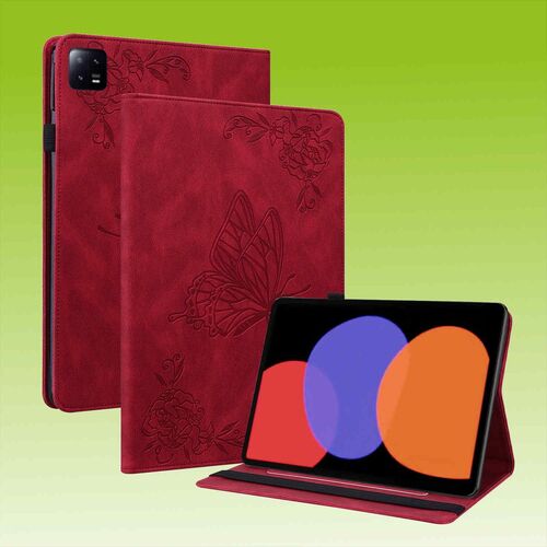 F�r Xiaomi Pad 6 / 6 Pro Kunstleder Schmetterling Style Tablet Tasche