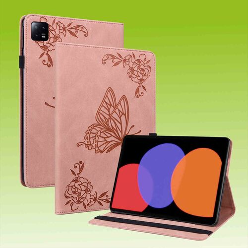 F�r Xiaomi Pad 6 / 6 Pro Kunstleder Schmetterling Style Tablet Tasche