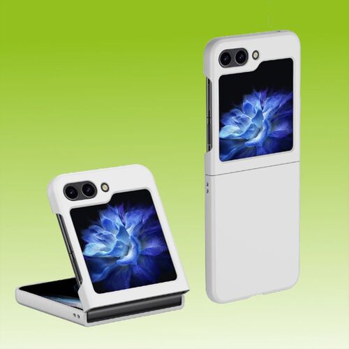F�r Samsung Galaxy Z Flip5 5G Skin Wei� Schutz Case Handy Tasche 
