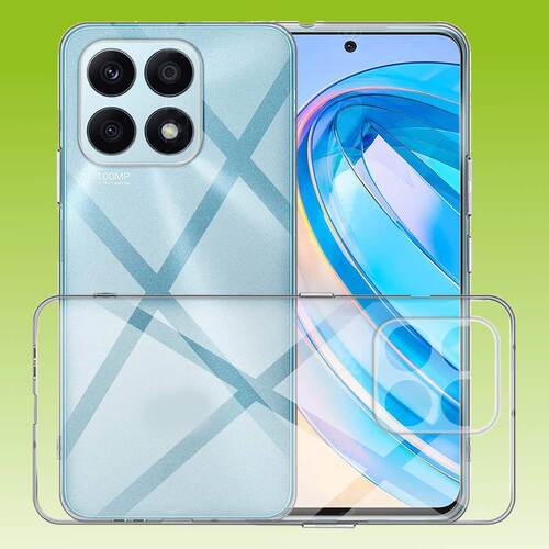 F�r Honor X8a Silikoncase TPU Schutz Transparent Handy Tasche H�lle Cover Etui Neu