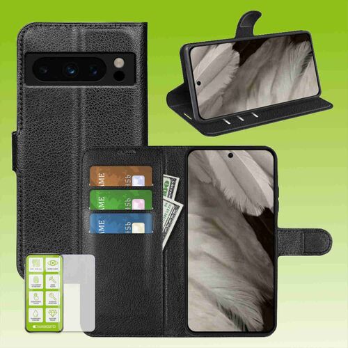 F�r Google Pixel 8 Pro Cover Handy Tasche Etuis TPU Hart Glas Panzer Folie AUSWAHL 