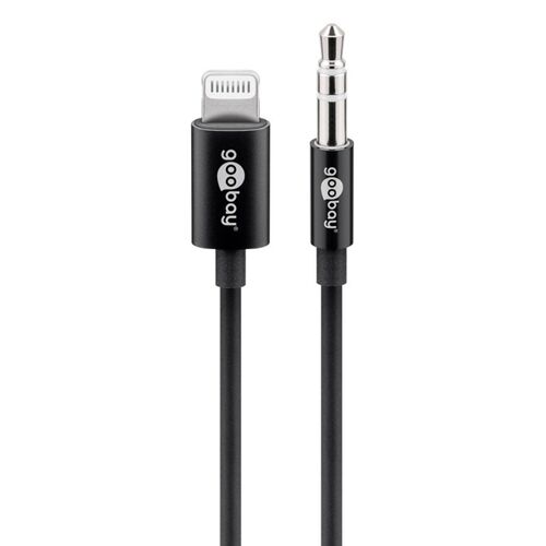 Goobay Apple Lightning auf 3,5mm Klinkenanschluss 1m Kabel Schwarz