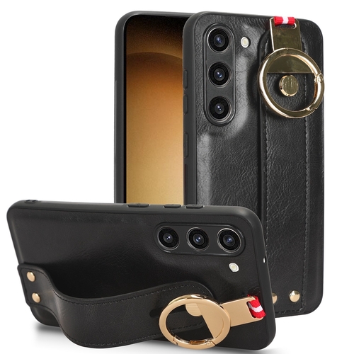 F�r Samsung Galaxy S23 Handy Tasche H�lle mit Armbandhalter /Ringalter