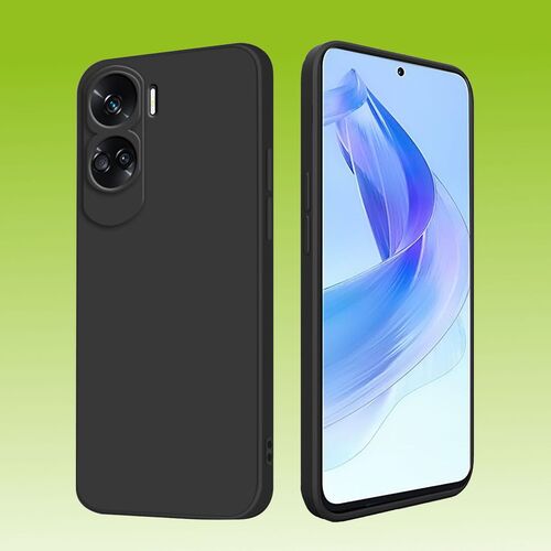F�r Honor 90 Lite Silikoncase TPU Schutz Schwarz Handy Tasche H�lle