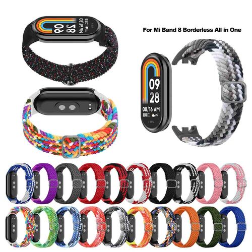 F�r Xiaomi Mi Band 8 Elastisches Design Sport gewebtes Nylon Band 