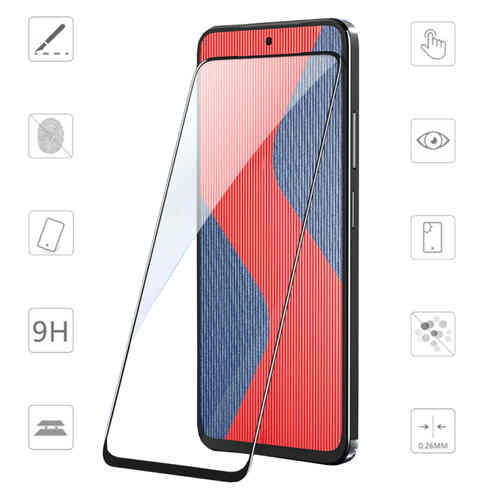 F�r Xiaomi Redmi 12 2x 3D Premium 0,3 mm H9 Hart Glas Schwarz Folie Schutz H�lle Zubeh�r Neu
