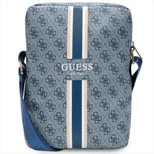 Guess Universell bis 10 Tablet Tasche 4G Stripes Tablet Bag Blau