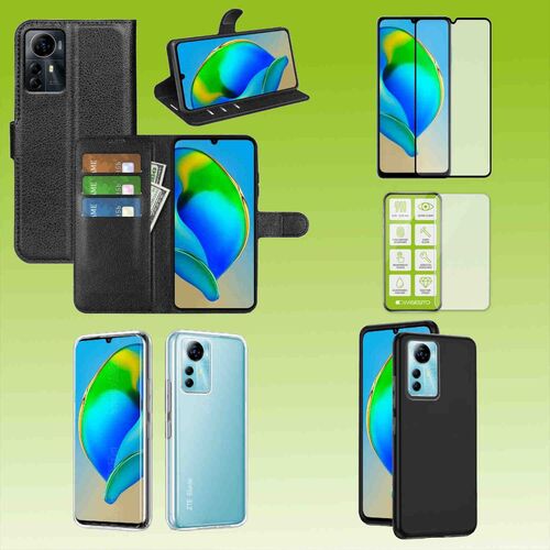 F�r ZTE Blade V41 Smart Cover Handy Tasche Etuis TPU Hart Glas Panzer Folie AUSWAHL
