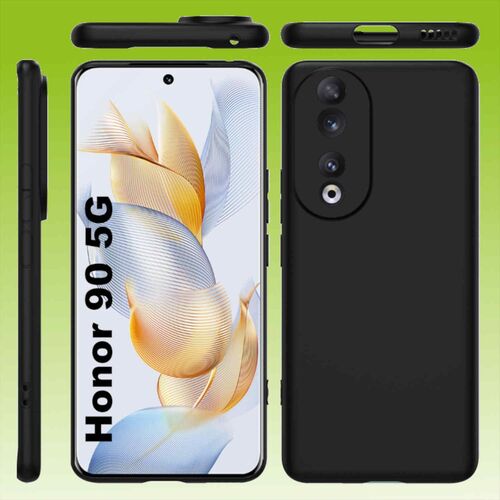 F�r Honor 90 Silikon TPU Schwarz Handy Tasche H�lle Case Cover Etuis