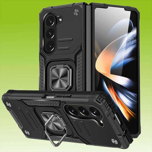 F�r Samsung Galaxy Z Fold5 5G Armor Magnet Ring Cover Handy H�lle Case