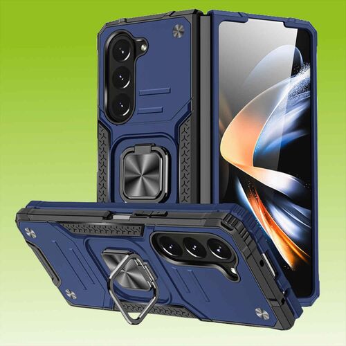 F�r Samsung Galaxy Z Fold5 5G Armor Magnet Ring Cover Handy H�lle Neu 
