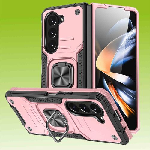 F�r Samsung Galaxy Z Fold5 5G Armor Magnet Ring Cover Handy H�lle Neu 