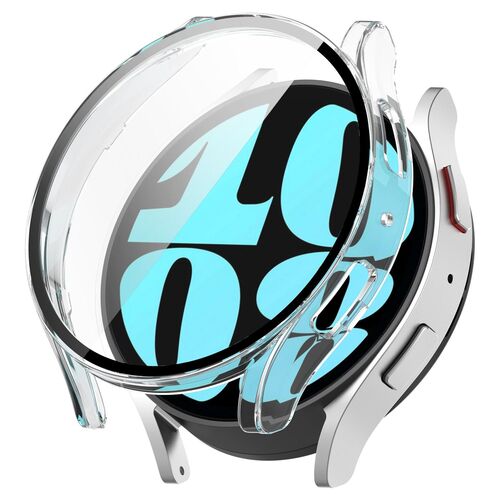 F�r Samsung Galaxy Watch 6 40mm 360 Grad Schutzh�lle Glas Transparent