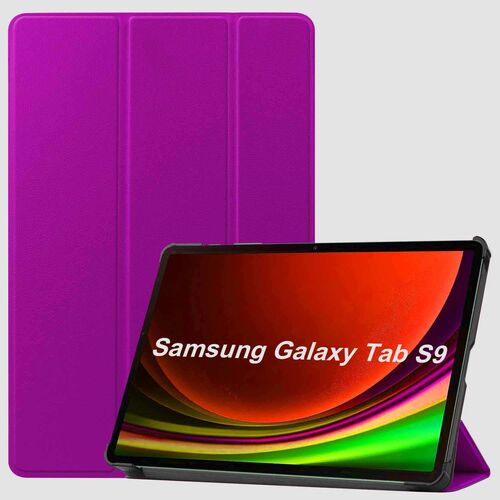 F�r Samsung Galaxy Tab S10 FE / S9 / S9 FE / S8 3folt Wake UP Smart Cover Lila Tasche Etuis H�lle