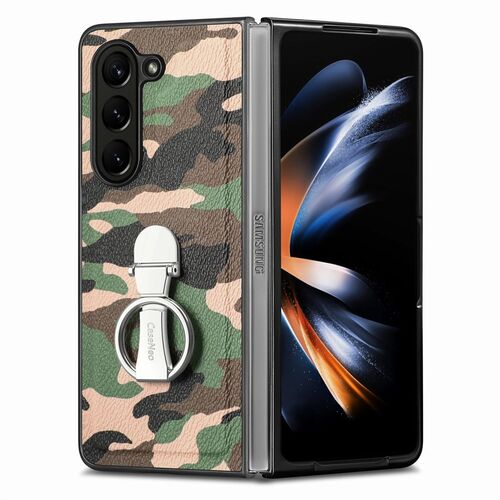 F�r Samsung Galaxy Z Fold5/Flip5 5G Camouflage Schutzh�lle + Ringhalter 