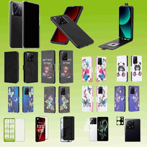 F�r Xiaomi 13T / 13T Pro Cover Handy Tasche Etuis TPU Hart Glas Folie AUSWAHL
