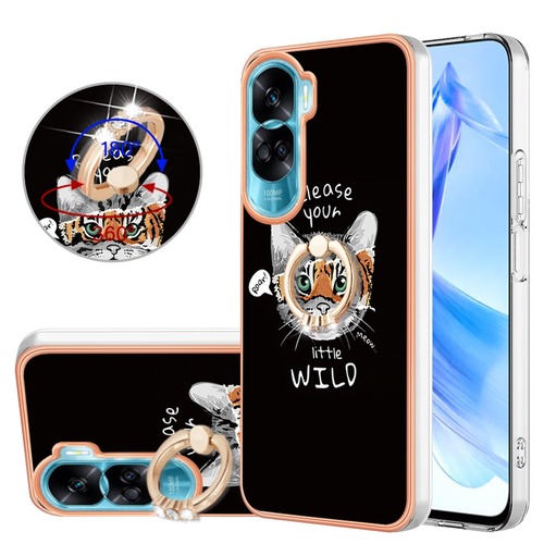 F�r Honor 90 Lite Design Series TPU / PC Handy H�lle Cover + Ring Neu