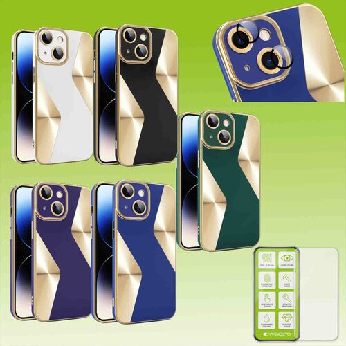 F�r Apple iPhone 15 / Plus / Pro / Pro Max Electroplating Silikon TPU Handy H�lle Schutz