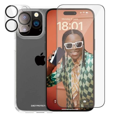 F�r Apple iPhone 15 Pro Max PanzerGlass 3-in-1 Protec Pack Schutzglas