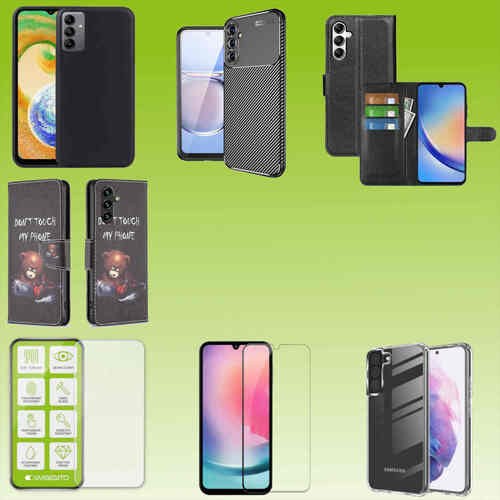 F�r Samsung Galaxy A05s Cover Handy Tasche Etuis TPU Hart Glas Folie AUSWAHL