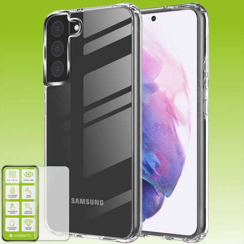 F�r Samsung Galaxy A05s Silikoncase TPU Transparent + 0,26 H9 Glas Handy Tasche H�lle Schutz Cover