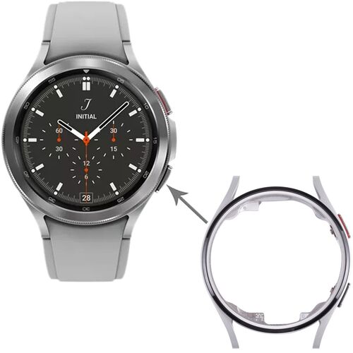 F�r Samsung Galaxy Watch4 40mm SM-R860 LCD Rahmen Bezel Ersatzteil Reparatur Silber