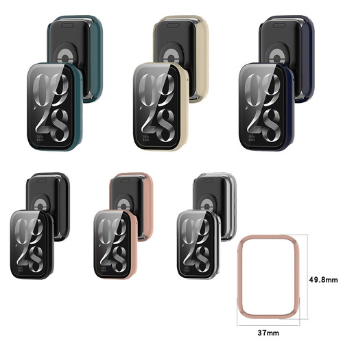 F�r Xiaomi Mi Band 8 Pro Kunststoff Smart Watch H�lle mit Schutzglas