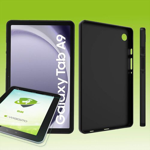 F�r Samsung Galaxy Tab A9 H�lle Tablet H�lle Tasche + Hart Glas