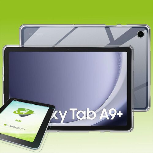 F�r Samsung Galaxy Tab A9 Plus H�lle Tablet H�lle Tasche + Hart Glas