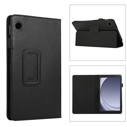 F�r Samsung Galaxy Tab A9 Kunstleder H�lle Tablet Tasche Schwarz