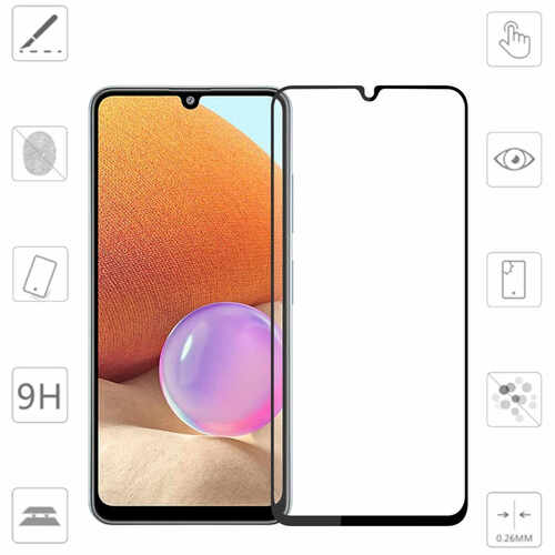 F�r Samsung Galaxy A15 3D Premium 0,3 mm H9 Hart Glas Schwarz Folie
